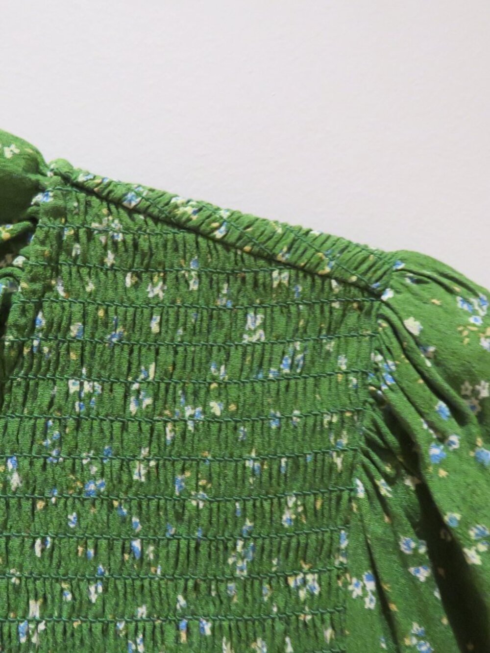 WYSE LONDON Sabine Smocked Tiered Maxi Floral Dress Green US 4 Cottagecore Boho - Picture 7 of 16